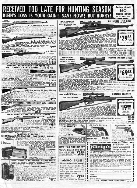 Klien's Ad for the rifle.